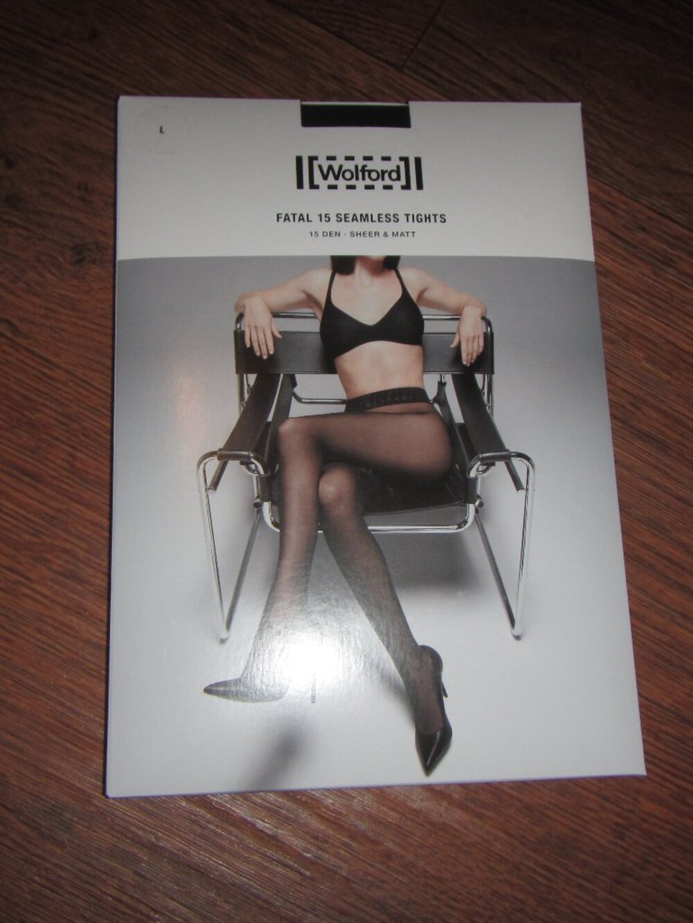 Wolford Fatal 15 Denier Tights For Women Seamless Black Pantyhose Large